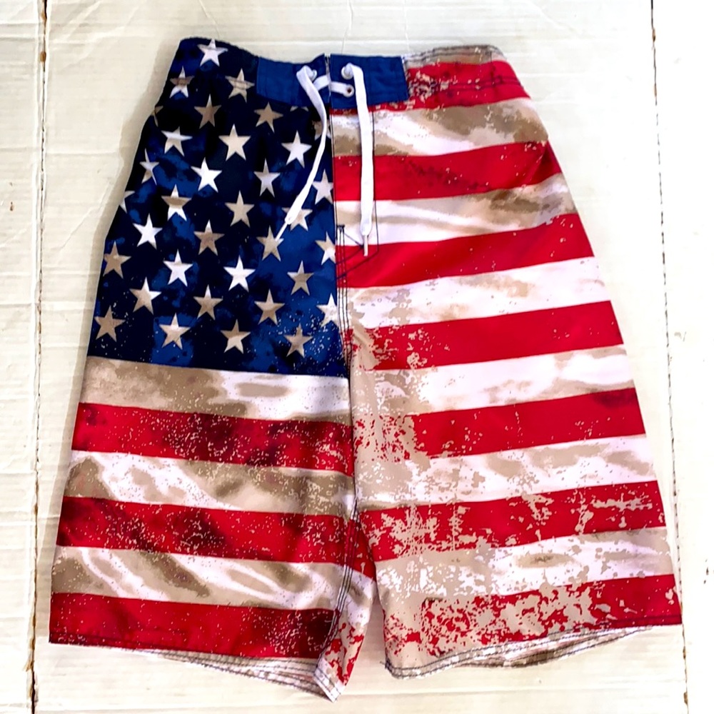 Joe Boxer Teen Boys XL (14/16) Swim Trunks with Elastic Waist & Velcro Pocket
